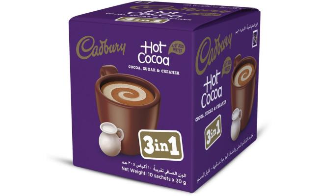 Cadbury Hot Cocoa Powder 3in1, Pack of 10